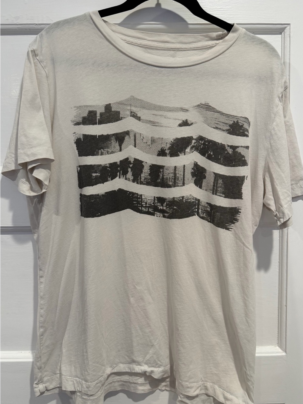Sol Angeles Off-White Tee with Black Graphic